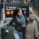 Jessica Jones exiting the subway in NYC.